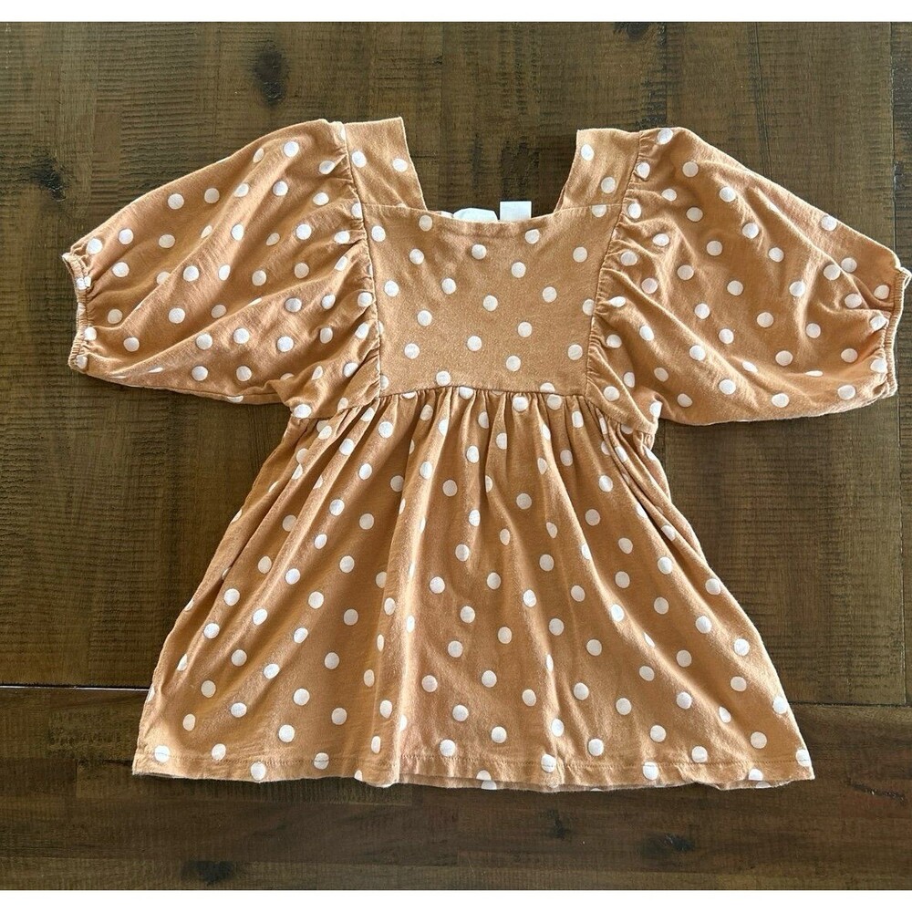 Zara puff sleeve polka dot dress 2-3
